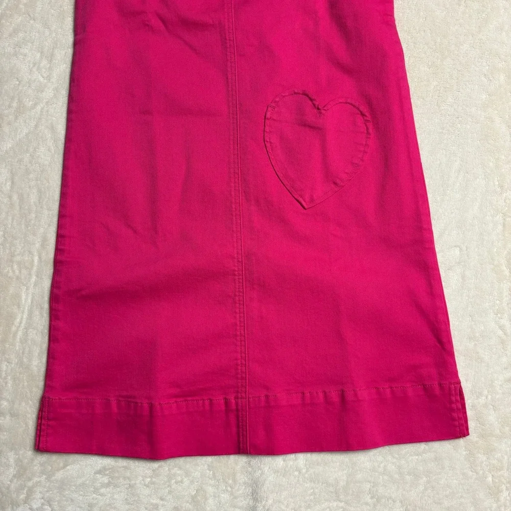 NWT‎ Crewcuts Girls Hot Pink Dress with Heart Pocket Size 10 Sleeveless Cotton